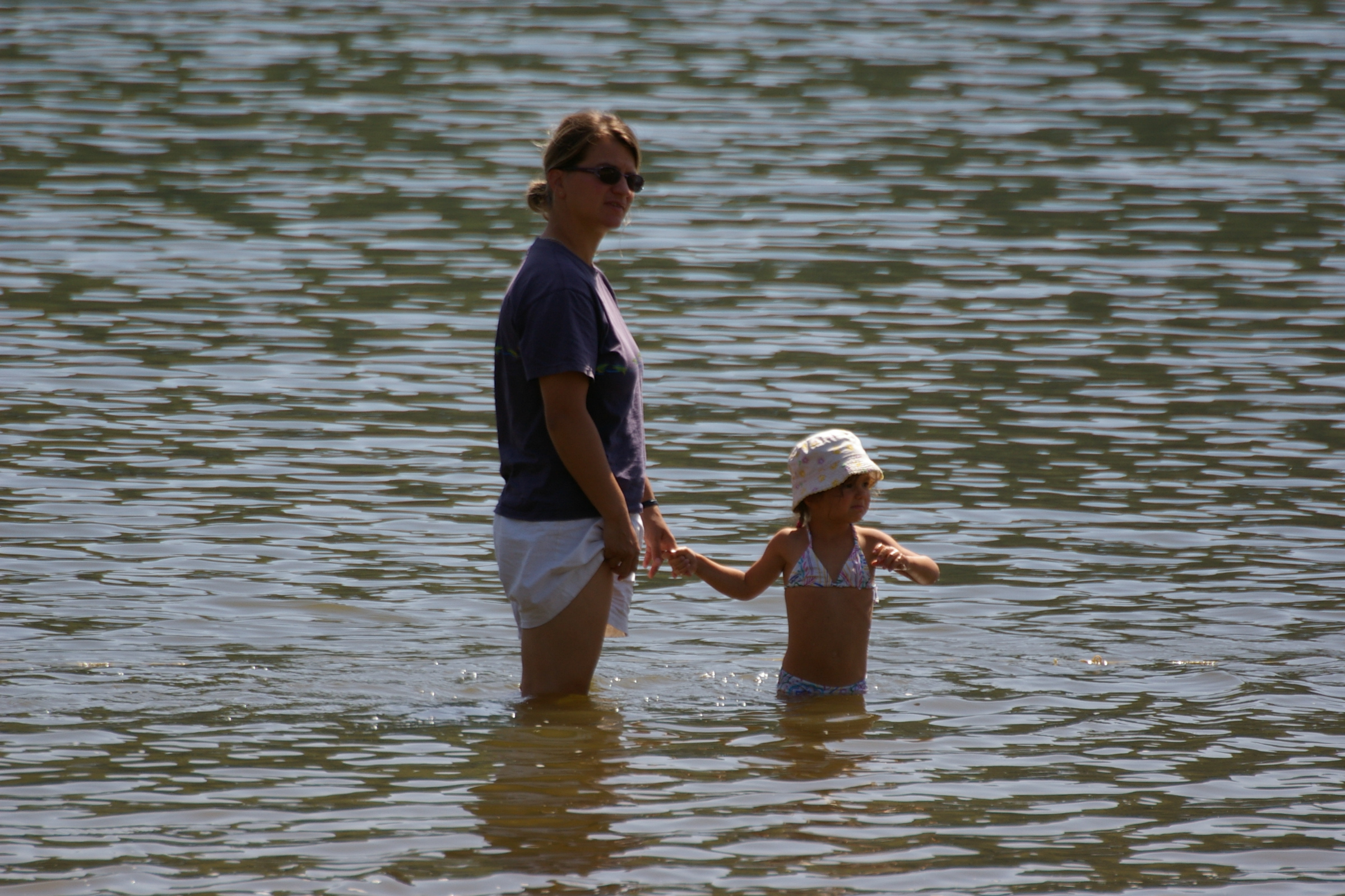 baignade de Zo et sa maman