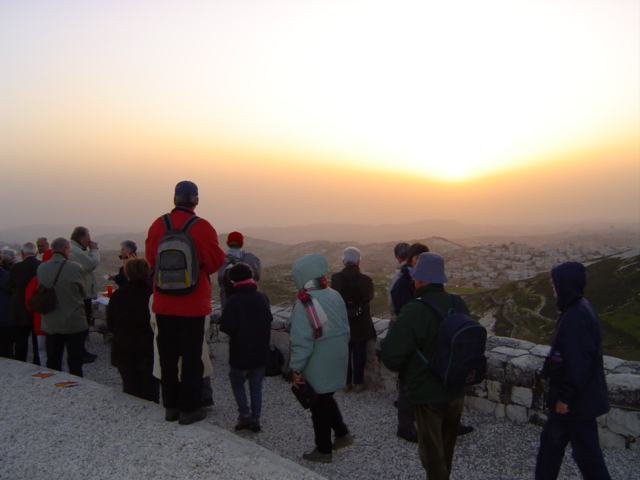 le soleil se lve sur le mont Scopus