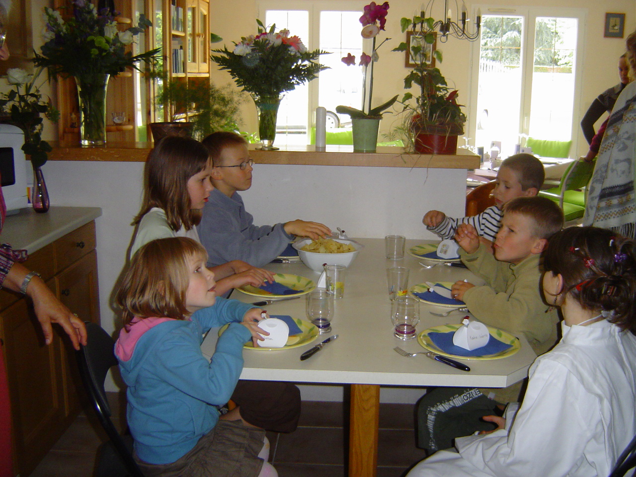 le dejeuner avec ses cousins et cousines