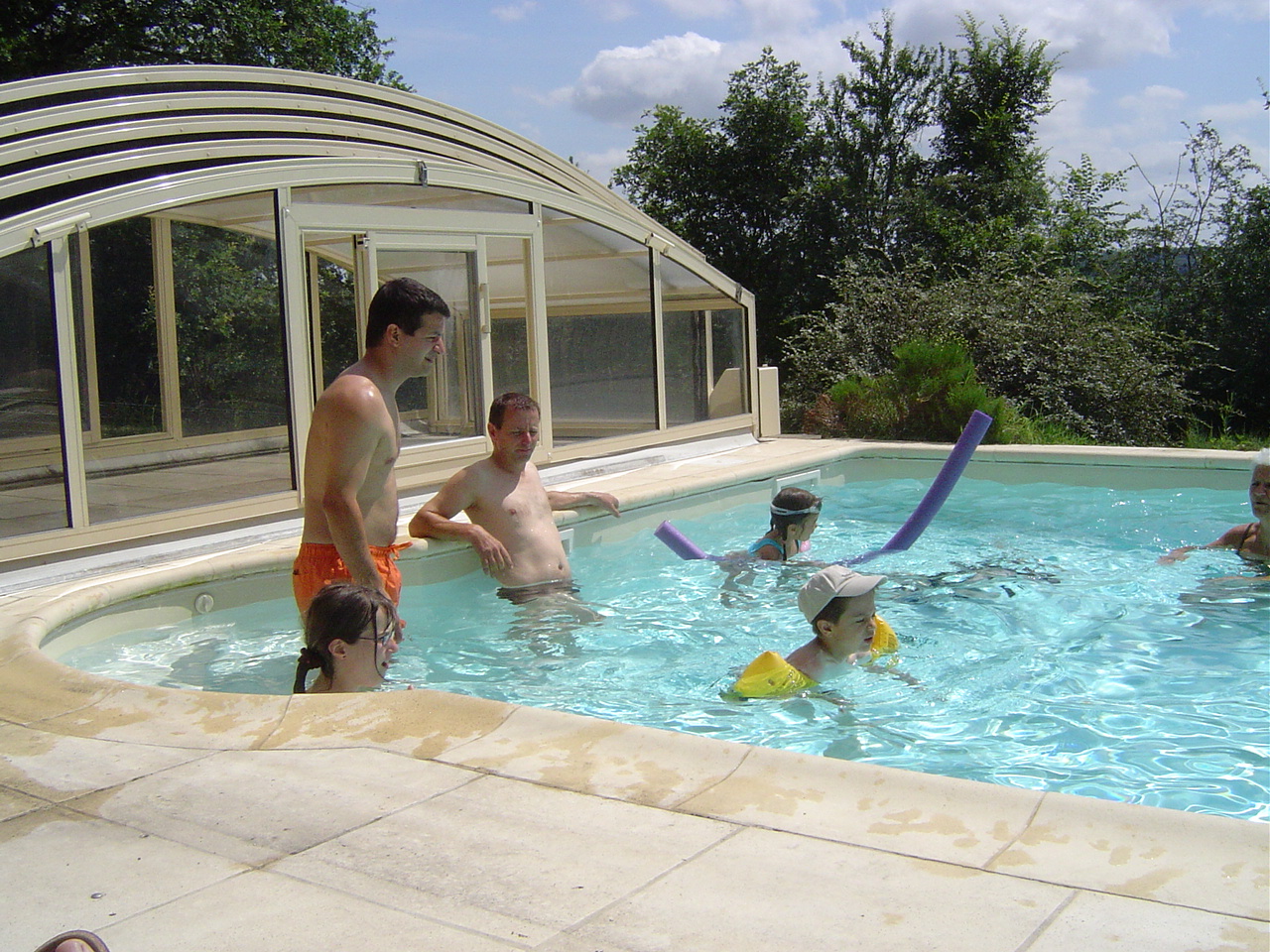 la piscine avec les Christophe