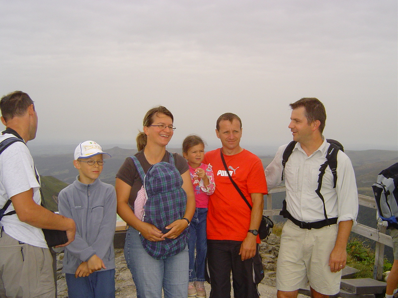 une partie de la famille au sommet du Sancy