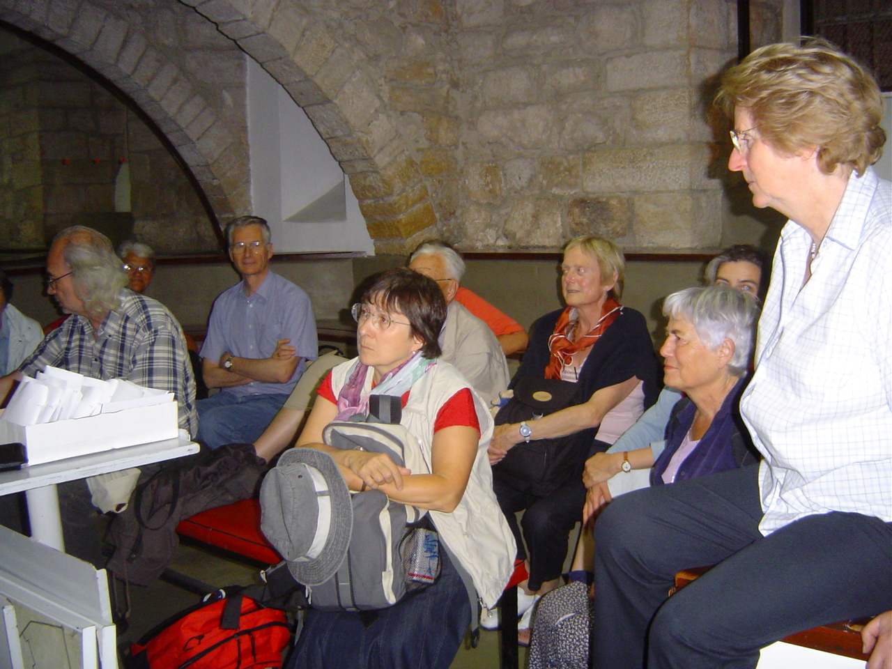 accueil du groupe  la maison Ecce Homo