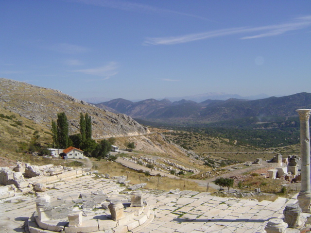 vue  du site sur la campagne de Pisidie