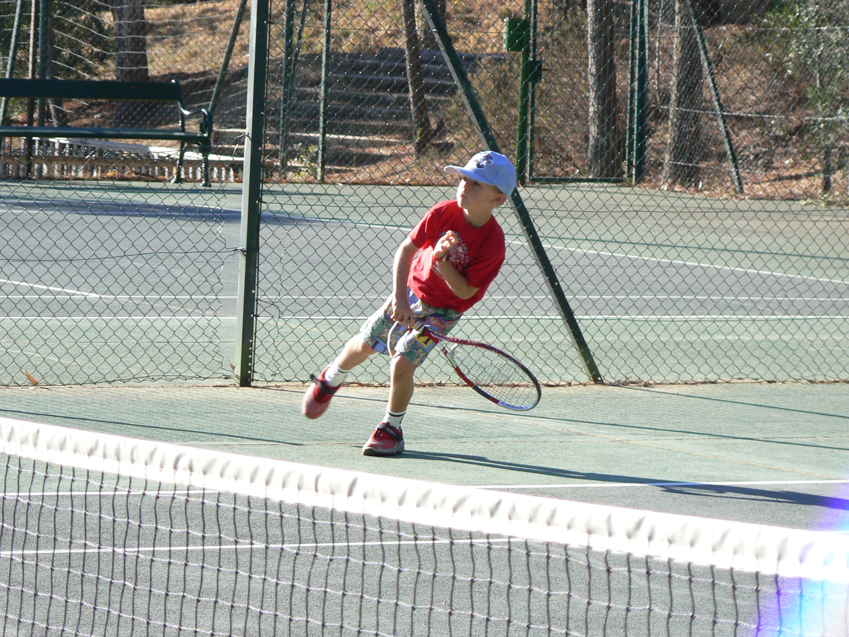 hector en pleine action pendant son match