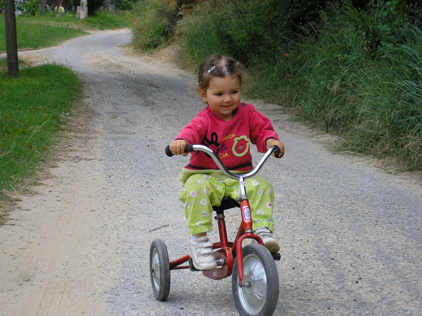 Zo sur son vlo en juin 2005
